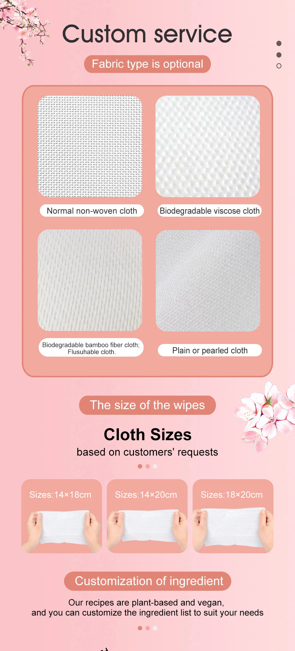 Custom Logo Flushable Hygiene Feminine Intimate Cleansing Wipes for Adults